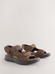 Marrón - Sandalias de piel comfort - Imagen 1 de 4