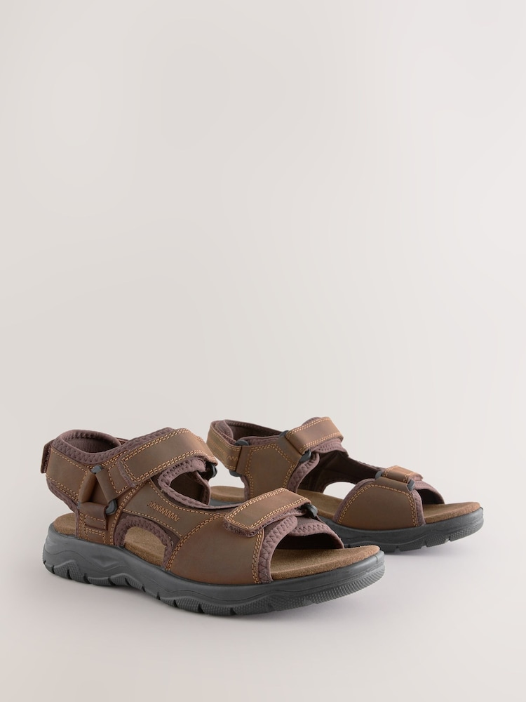 Marrón - Sandalias de piel comfort - Imagen 1 de 4
