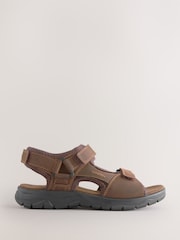 Marrón - Sandalias de piel comfort - Imagen 2 de 4