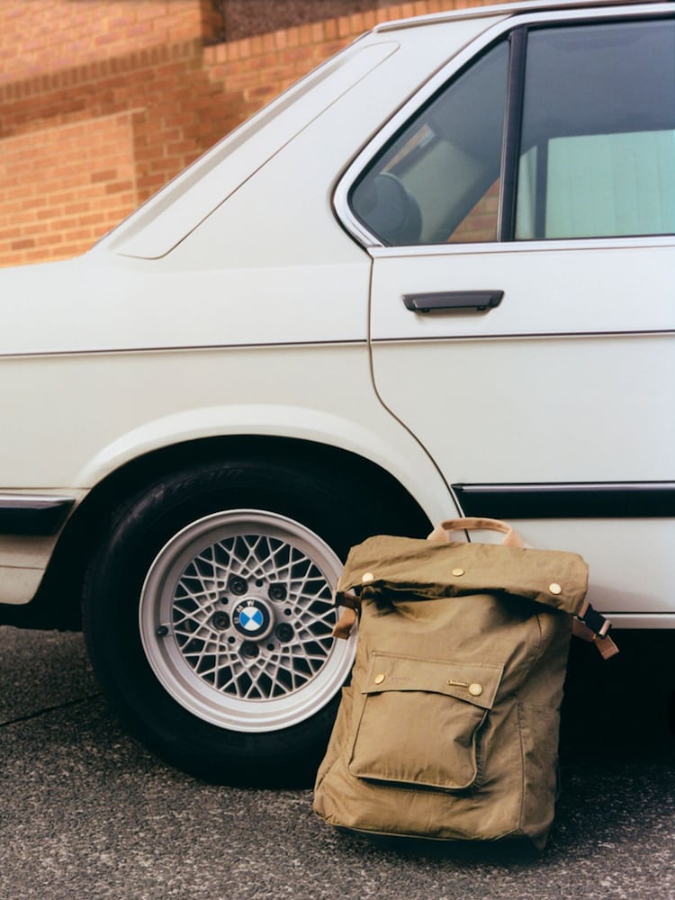 Barbour® Khaki Green Transport Foldover Backpack 100% Cotton Bag - Image 6 of 6 Barbour® Khaki Green Transport Foldover Backpack 100% Cotton Bag - Image 6 of 6