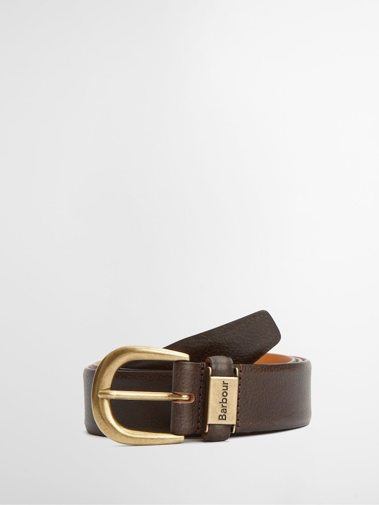Barbour® Brown Clyde Leather Belt - Image 1 of 3
