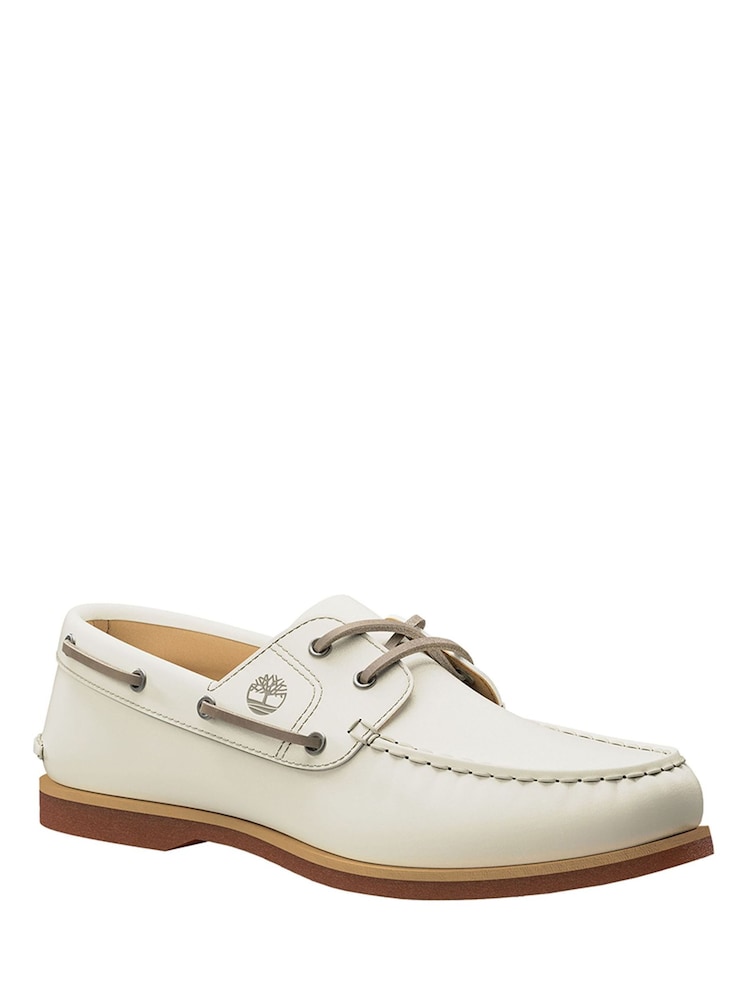 Белый - Timberland Женская классическая обувь 2 Eye Boat - Image 2 of 9