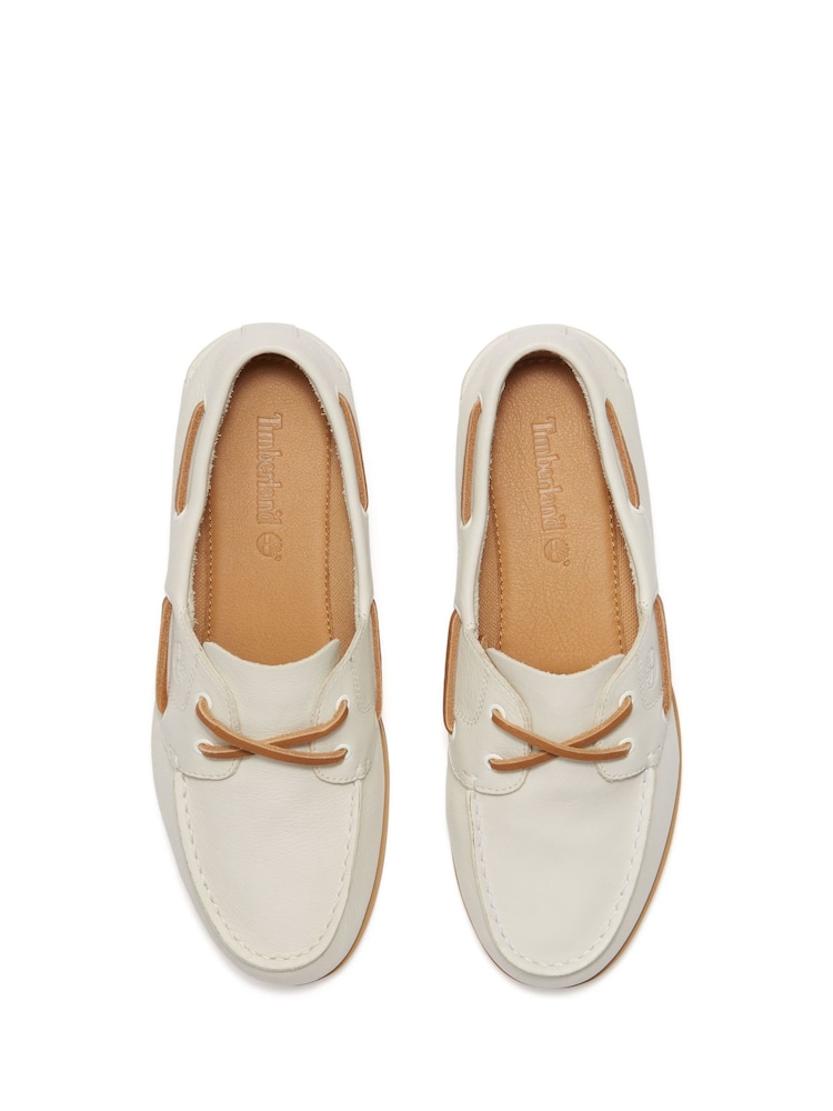 Wit - Timberland klassieke bootschoenen met 2 veterogen voor dames - Image 7 of 9