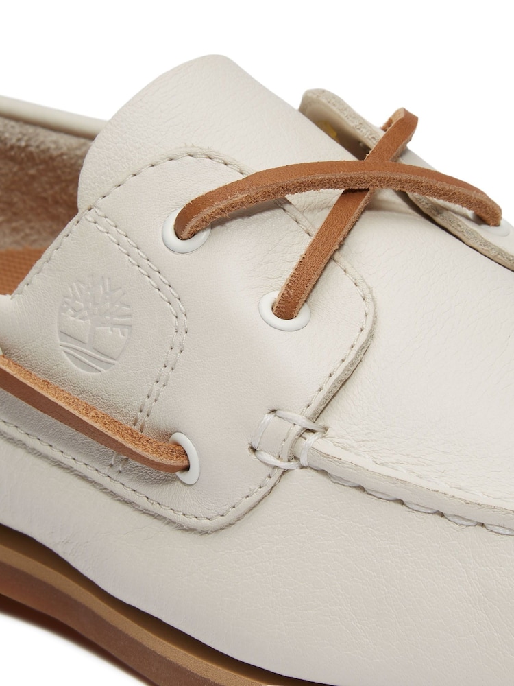 Белый - Timberland Женская классическая обувь 2 Eye Boat - Image 9 of 9