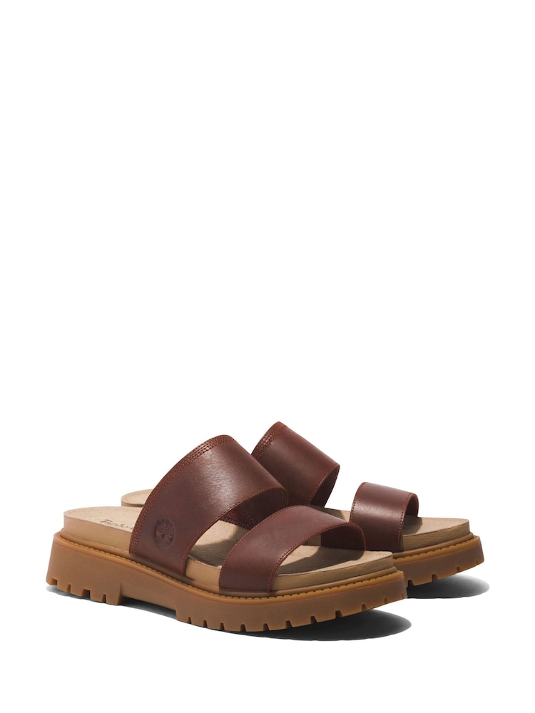 Timberland bruine Clairemont Way Slide sandalen - Image 4 of 8