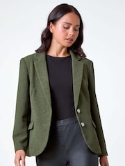 Roman Green Petite Textured Blazer Jacket - Image 1 of 5