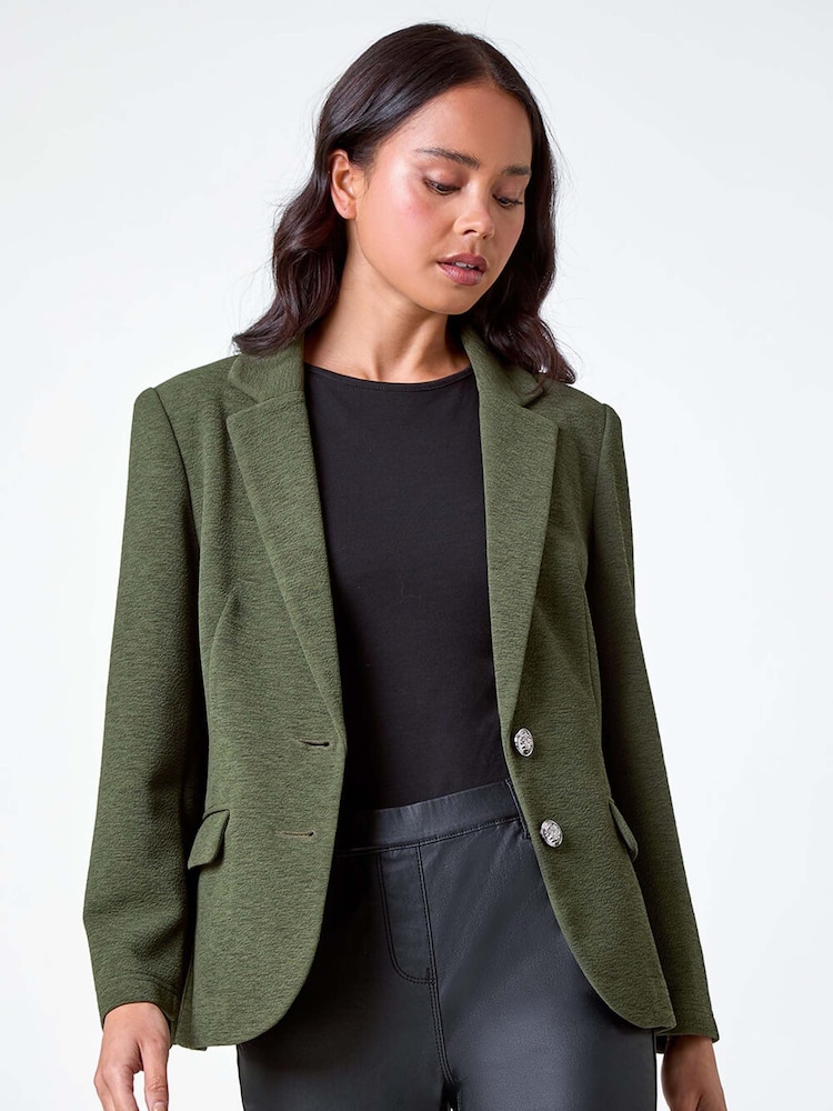 Roman Green Petite Textured Blazer Jacket - Image 1 of 5