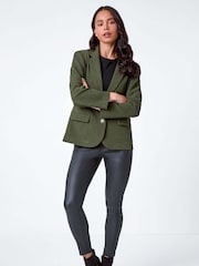 Roman Green Petite Textured Blazer Jacket - Image 2 of 5