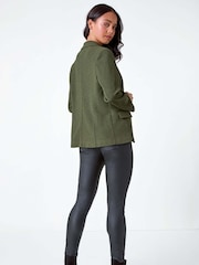 Roman Green Petite Textured Blazer Jacket - Image 3 of 5