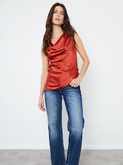 Another Sunday Satin Sleeveless Cowl Cami Top - Image 3 of 7