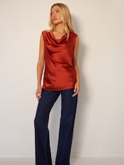 Another Sunday Satin Sleeveless Cowl Cami Top - Image 5 of 7