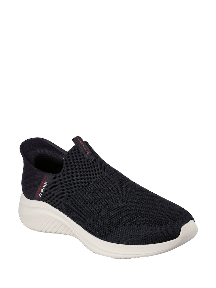 Skechers Black Wide Fit Ultra Flex 3.0 Smooth Step Slip-Ins Trainers - Image 2 of 5
