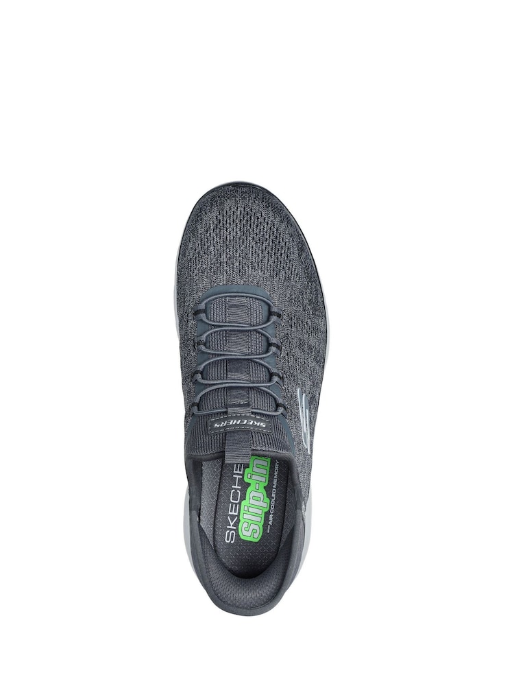 Skechers Grey Summits Key Pace Wide Fit Slip-Ins Trainers - Image 2 of 4 Skechers Grey Summits Key Pace Wide Fit Slip-Ins Trainers - Image 2 of 4