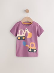 Purple Digger Long Sleeve 100% Cotton T-Shirt - Image 1 of 1
