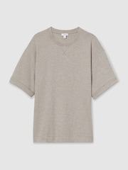 Fawn - Reiss Finley Thermal Jersey Relaxed T-Shirt - Image 2 of 6