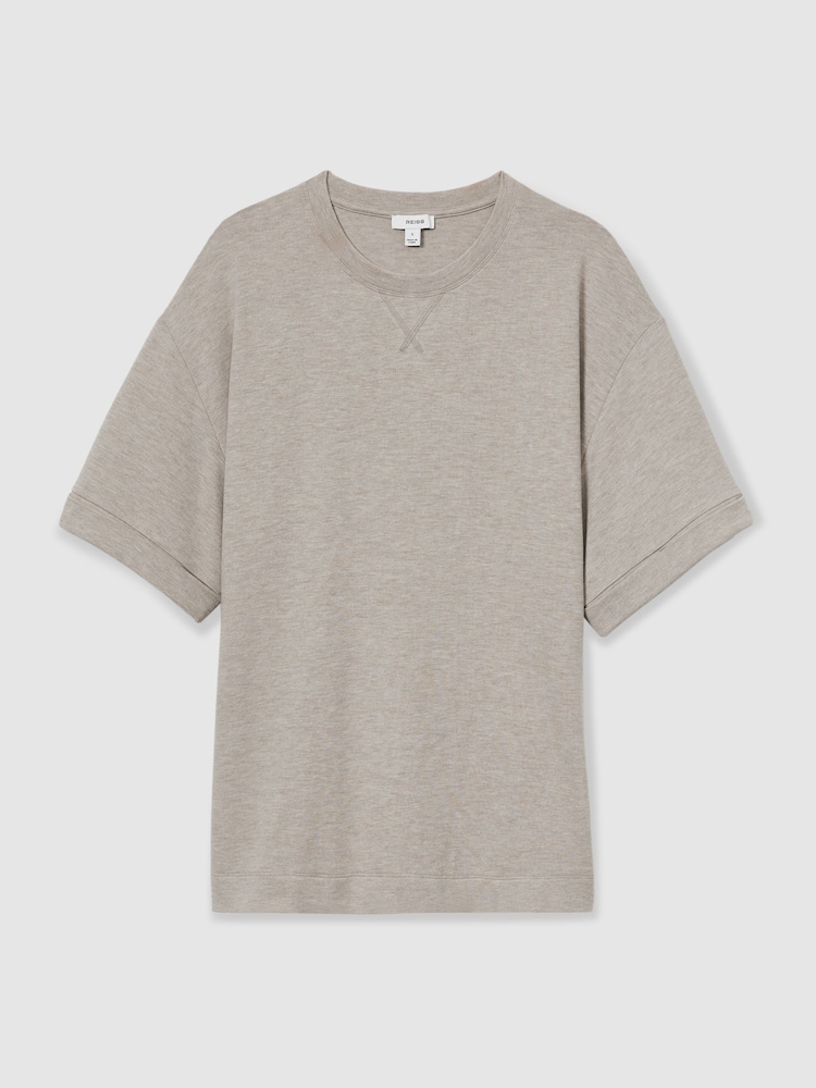 Fawn - Reiss Finley Thermal Jersey Relaxed T-Shirt - Image 2 of 6