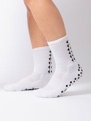 Totes White Gripper Sport Socks 2 Pair Pack - Image 3 of 5