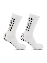 Totes White Gripper Sport Socks 2 Pair Pack - Image 5 of 5