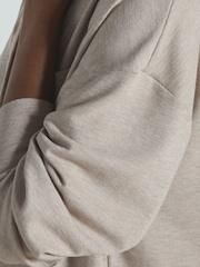 Reiss Fawn Felicity Thermal Jersey Grandad-Collar Shirt - Image 4 of 5