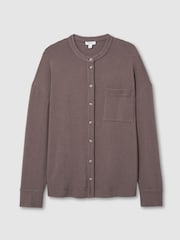 Donker mink - Reiss Thermal Grandad T-Shirt - Image 2 of 6