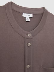 Donker mink - Reiss Thermal Grandad T-Shirt - Image 6 of 6