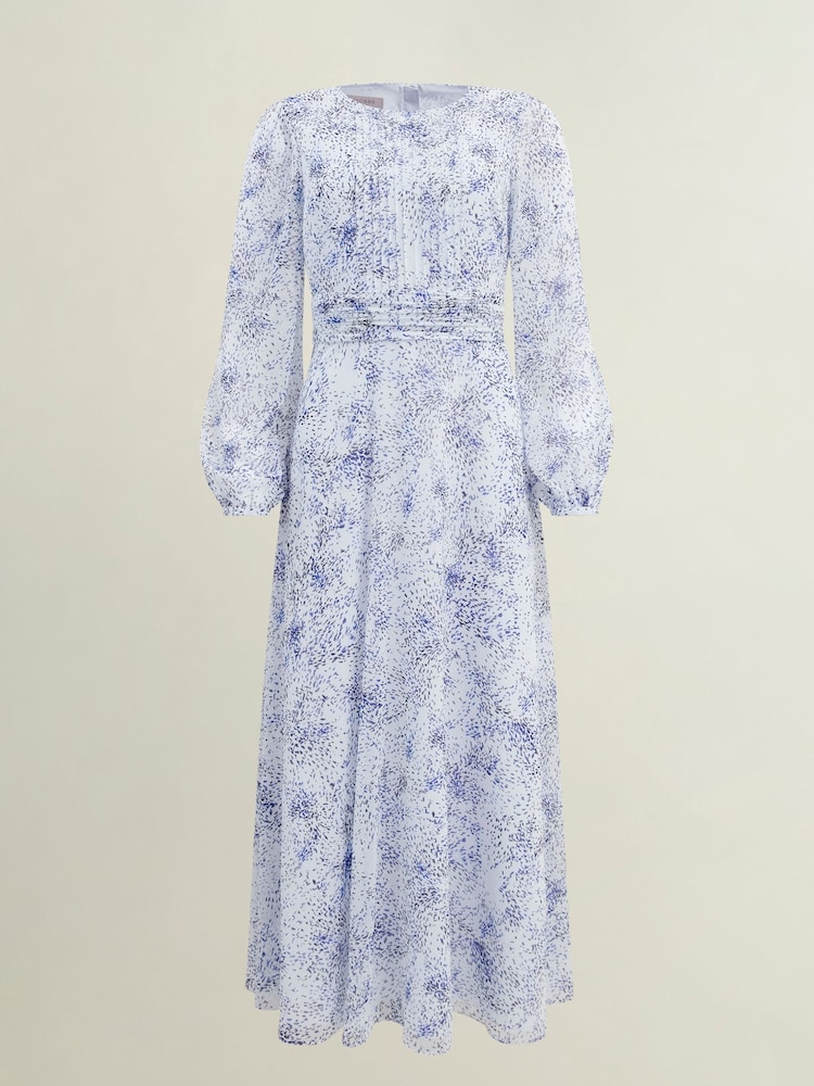 Hobbs Blue Mariette Dress - Image 3 of 3 Hobbs Blue Mariette Dress - Image 3 of 3