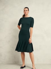 Hobbs Green Abbie Knitted Dress - Image 1 of 3