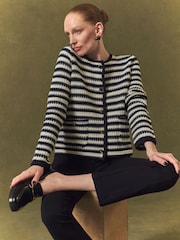 Hobbs Black Milly Knitted 100% Cotton Jacket - Image 1 of 4