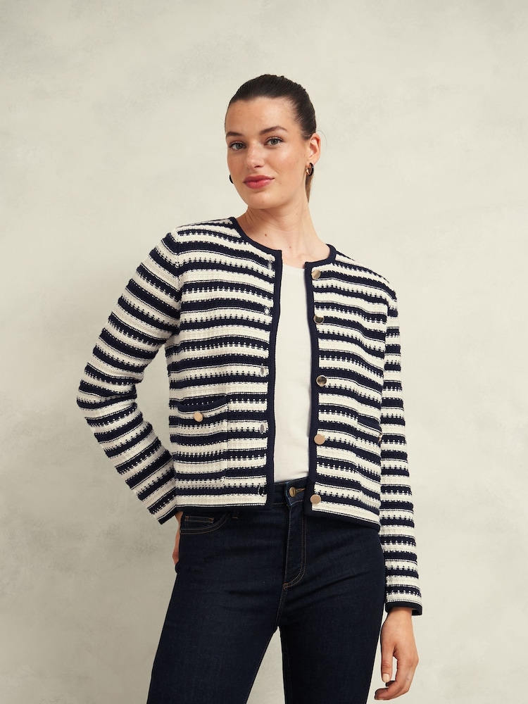 Hobbs Black Milly Knitted 100% Cotton Jacket - Image 2 of 4