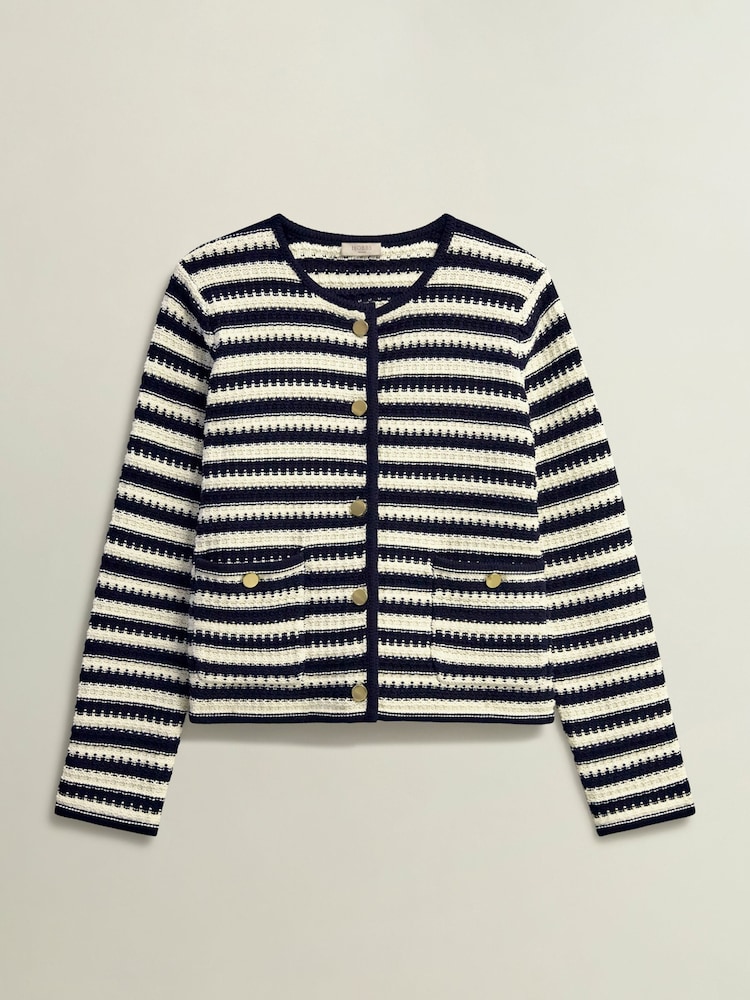 Hobbs Black Milly Knitted 100% Cotton Jacket - Image 4 of 4