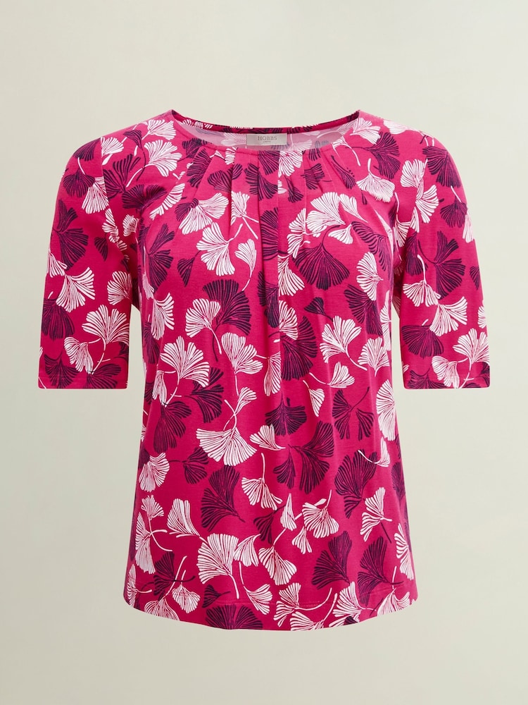Hobbs Pink Jacqueline Printed Top - Image 3 of 3 Hobbs Pink Jacqueline Printed Top - Image 3 of 3
