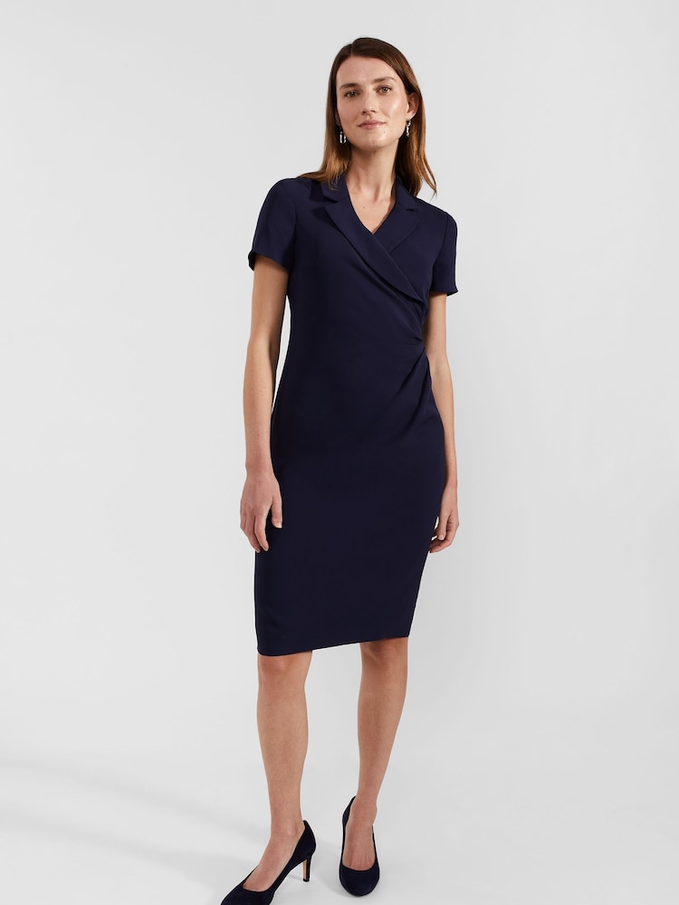 Hobbs Blue Beck Wrap Dress - Image 1 of 3