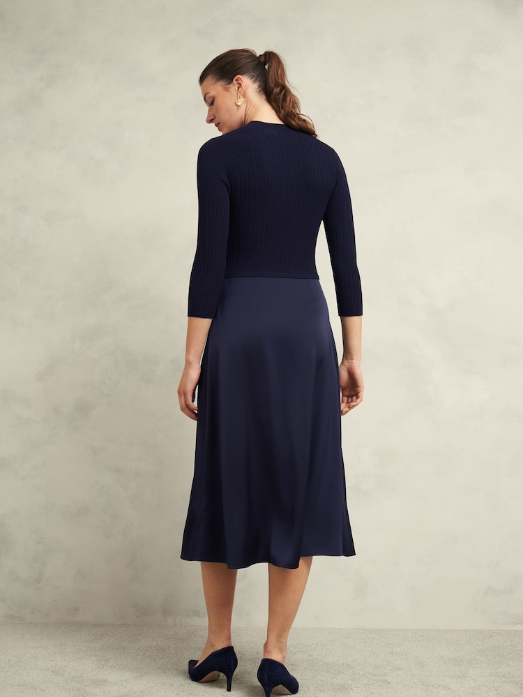 Hobbs Blue Trina Knitted Dress - Image 2 of 3