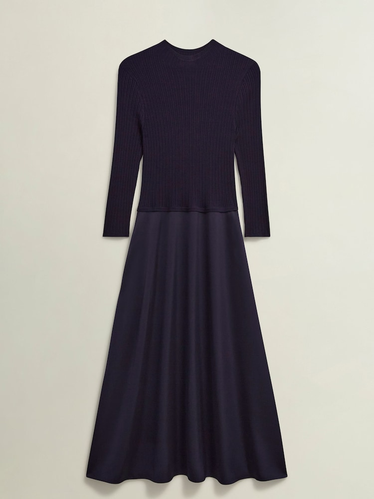 Hobbs Blue Trina Knitted Dress - Image 3 of 3