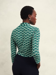 Verde - Blusa estampada Hobbs Aimee - Imagem 2 de 3