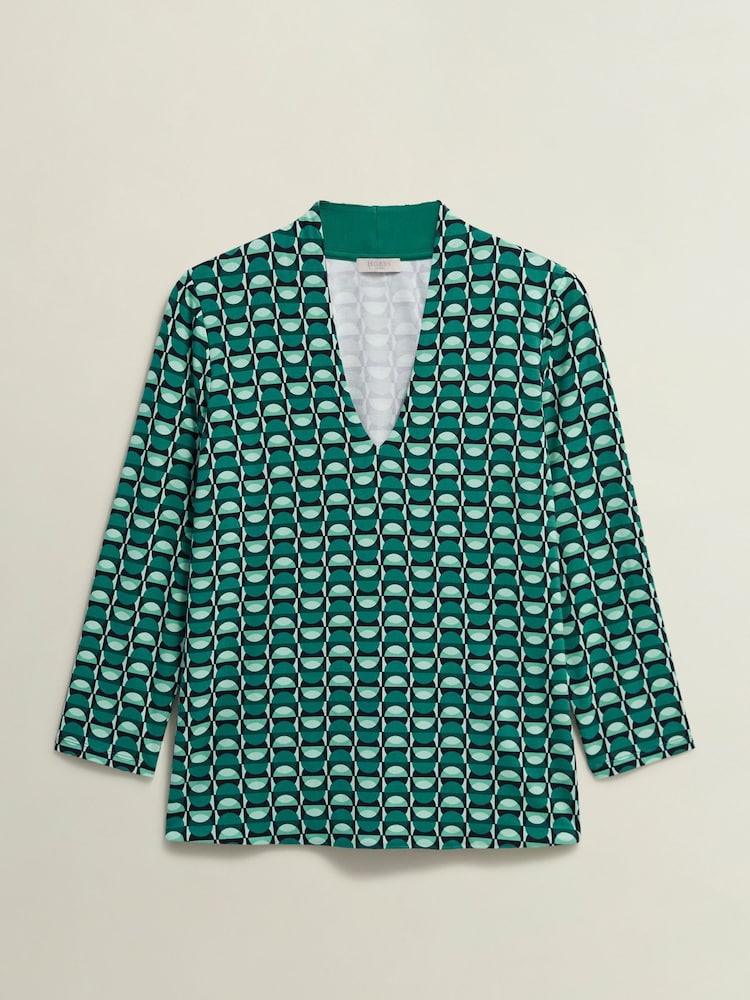 Verde - Blusa estampada Hobbs Aimee - Imagem 3 de 3