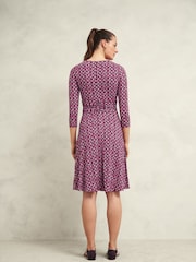 Hobbs Pink Bayview Jersey Dress - Image 2 of 3