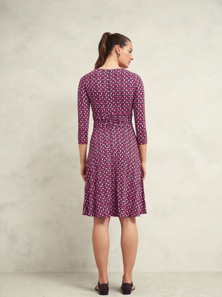 Hobbs Pink Bayview Jersey Dress - Image 2 of 3
