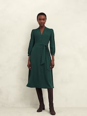 Hobbs Green Magnolia Dress - Image 1 of 3
