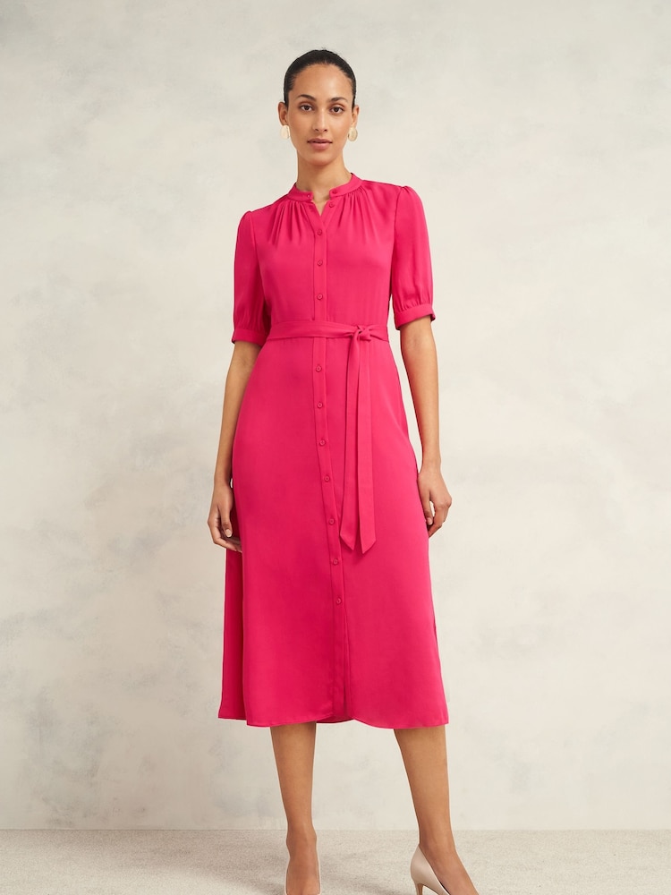 Hobbs Pink Renee Dress - Image 1 of 3 Hobbs Pink Renee Dress - Image 1 of 3