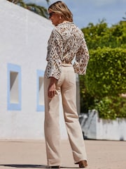 Sosandar Natural Denim Wide Leg Jeans - Image 5 of 5