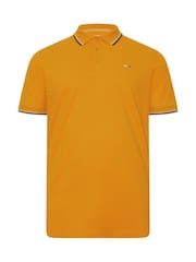 BadRhino Big & Tall Yellow 100% Cotton Tipped Polo Shirt - Image 2 of 3