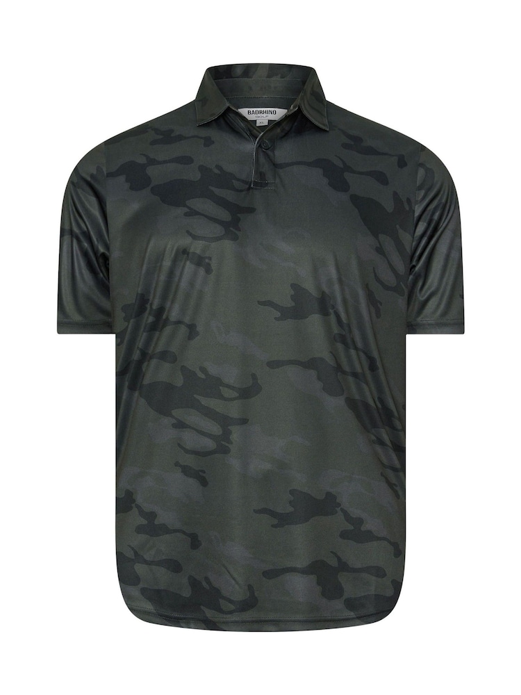 BadRhino Big & Tall Black Golf Polo Shirt - Image 2 of 3 BadRhino Big & Tall Black Golf Polo Shirt - Image 2 of 3