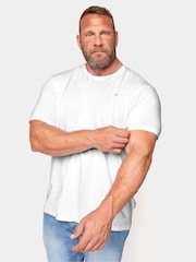 BadRhino Big & Tall White 100% Cotton Basic T-Shirts 5 Pack - Image 2 of 2