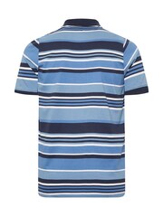 BadRhino Big & Tall Blue 100% Cotton Striped Polo Shirt - Image 3 of 3