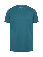 BadRhino Big & Tall Blue 100% Cotton Basic T-Shirts 5 Pack - Image 5 of 6