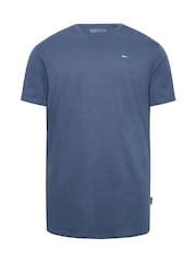 BadRhino Big & Tall Blue 100% Cotton Basic T-Shirts 5 Pack - Image 6 of 6