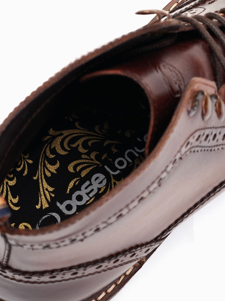 Base London Dealer Lace-Up Brogue Boots - Image 6 of 6