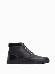 Negro - Base London Cabbie Alto Top Trainers - Imagen 1 de 6