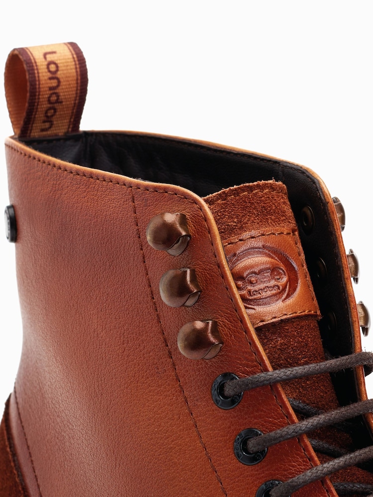 Tan - Base London Dettori Arbeitsstiefel mit Schnürung - Bild 6 von 6 Tan - Base London Dettori Arbeitsstiefel mit Schnürung - Bild 6 von 6